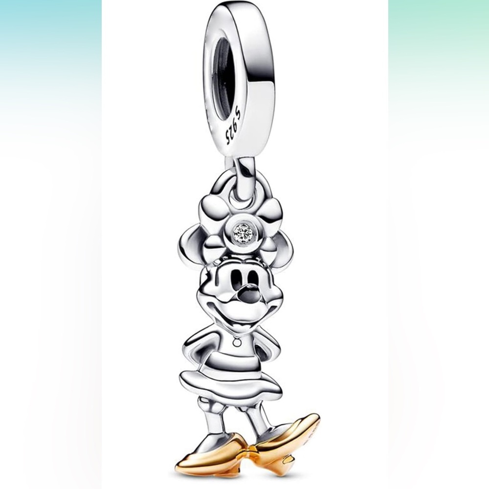 925 Minnie Mouse Bracelet Charm-NEW